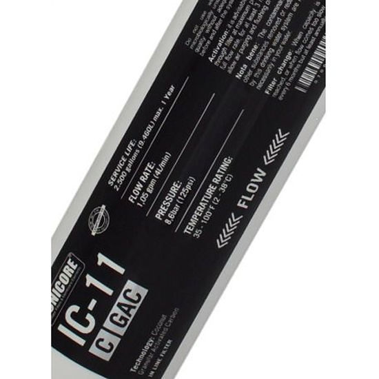 ΑΝΤΑΛΛΑΚΤΙΚΌ ΦΊΛΤΡΟ ΝΕΡΟΎ INLINE IONICORE GAC CARBON 2.5X11 - RF0046
