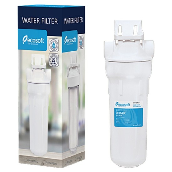 ΦΙΛΤΡΟ ΝΕΡΟΥ ΚΑΝΙΣΤΡΟ 10 ΚΕΝΤΡΙΚΗΣ ΠΑΡΟΧΗΣ ECOSOFT 3/4 ΜΕ ΦΙΛΤΡΟ ΣΤΕΡΕΩΝ ΛΕΥΚΟ